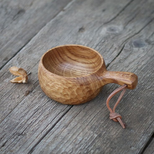 Tasse à thé et à café en bois écologique de haute qualité, en acacia naturel, avec poignées, faite à la main, grande capacité, moderne, pour les fêtes - Product Image 4