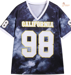 Maillot de football à manches courtes en maille unie à col haut pour homme - Product Image 1