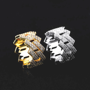 Uniquely Crafted Luxury Hip Hop <b>Sterling</b> <b>Silver</b> Moissanite Engagement Wedding <b>Eternity</b> Band <b>Ring</b> Diamonds Stylish Statement - Product Image 4