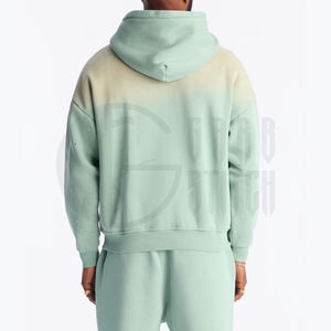 Conjunto de Sudadera con Capucha de Forro Polar Degradado Premium Unisex, Diseño con Pedrería, Chándal Personalizado de Mezcla de Algodón, Conjunto Deportivo Urbano OEM ODM - Product Image 6