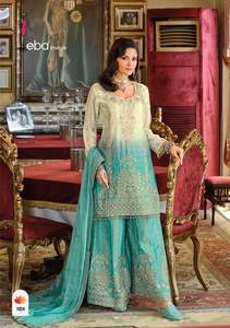 Salwar Kameez élégant en chinon imprimé numériquement avec broderies riches, tenue ethnique traditionnelle idéale pour les mariages et les occasions festives - Product Image 3