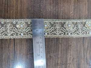 ริบบิ้นลูกไม้ปักลายดอกไม้ยาว 9 เมตร สำหรับตกแต่งเสื้อผ้าหรูหรา - Product Image 2