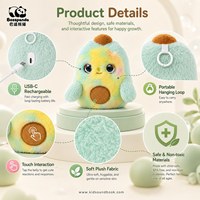 Peluche interactive IA Avocat avec yeux LED expressifs, fonction de chat vocal et de racontage d'histoires, rechargeable USB-C, compagnon intelligent pour enfants, cadeau