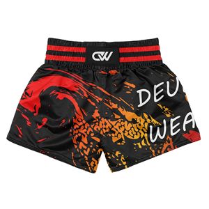 Conjunto de Pantalones Cortos de Muay Thai y MMA Sublimados con Logotipo Personalizado, MOQ Bajo, Duraderos, Elásticos, de Spandex/Poliéster, Ropa de Entrenamiento OEM - Product Image 3