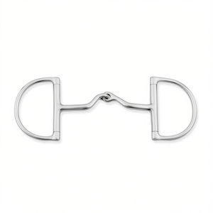 TM STARTECH <b>Equestrian</b> Racing Dee Bits Stainless Steel 12.5 Curved Jointed Port Durable Horse Equipment - Product Image 2