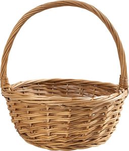 Elegante cesta de ratán con asa curva, perfecta para picnics, almacenamiento de alimentos en la cocina y organizador de artículos esenciales para habitaciones. - Product Image 2