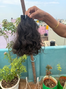 Extensions de cheveux humains indiens ondulés non traités de haute qualité, 10 à 14 pouces, mèches de cheveux humains ondulés naturels, sans perte ni nœuds. - Product Image 4