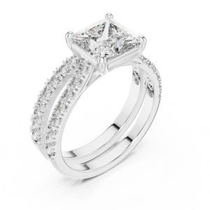 White Gold Finish 925 Sterling Silver Moissanite <b>Diamond</b> <b>Ring</b> Factory Wholesale Jewelry Manufacturer - Product Image 4