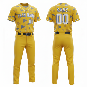 Vêtements de sport d'équipe sublimés en gros, uniforme de baseball personnalisé avec pantalon - Product Image 4