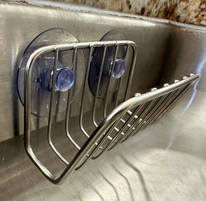 ที่วางฟองน้ำสแตนเลสแบบขัดเงา ตะขอแขวนแบบไม่ต้องเจาะ สำหรับซุปเปอร์มาร์เก็ต ที่เก็บของในครัว ที่วางอุปกรณ์ครัวแบบติดอ่างล้างจาน สีดำ - Product Image 6