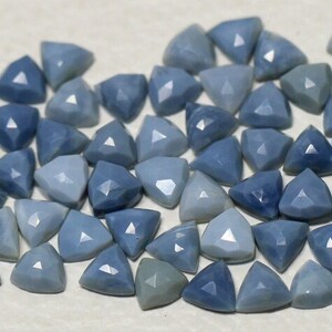 Natural Wholesale Price High Top Quality 100% Natural <b>Blue</b> <b>Opal</b> Trillion Rose Cut <b>Blue</b> loose gemstone Jewelry Making Sizes - Product Image 5