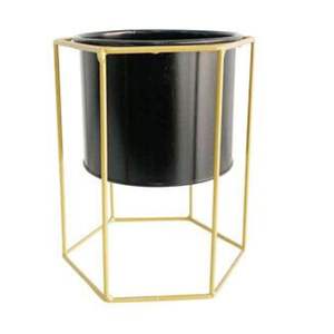 Ensemble de supports de plantes en métal doré nordique de luxe, pot de fleurs rond en fer pour la décoration intérieure de la maison, de l'hôtel, plantes décoratives modernes sur pied - Product Image 6