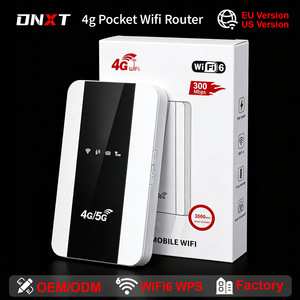 Routeur Wifi portable DNXT Wifi6 4g avec carte <span class=keywords><strong>SIM</strong></span> 300 Mbps Modem de poche WPS LED Routeur Mifi 4g Lte avec emplacement pour carte <span class=keywords><strong>SIM</strong></span> pour les voyages - Product Image 1