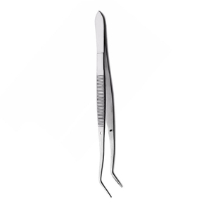 Pince à pansements dentaire en acier QNQ Industries CE, 16 cm, à bec coudé dentelé, en acier, manuelle, pour pansements chirurgicaux - Product Image 5