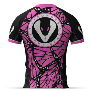 Rashguard Professionnel Manches Longues Papillon Vénéreux Personnalisé Imprimé MMA BJJ Écologique Spandex Respirant Séchage Rapide Sans Couture 220g - Product Image 3