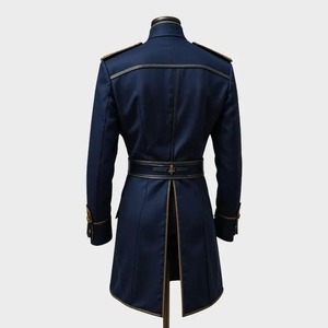 Veste militaire pour homme, uniforme de cérémonie, manteau formel bleu avec tressage doré, cosplay et tenue de scène - Product Image 2
