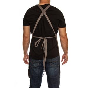 Delantal Industrial Duradero de Lona y Cuero con Cremallera y Tirantes Cruzados Ajustables para Chef, Barista, Barbero, Carpintero, Herramientas de Taller - Product Image 5