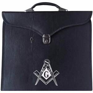 Nuevo delantal masónico de Alto Sacerdote del Arco Real, con bordados artesanales de punto de cruz y costura, y corona con solapa. - Product Image 6