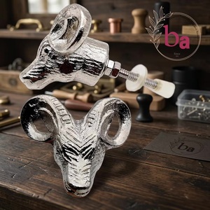 Pomo de Gabinete de Hierro Fundido con Cabeza de Cerdo Ba Silver, Diseño Rústico Industrial, para Cocina, Cómoda, Oficina en Casa, Apartamento, Tirador de Cajón, Fácil de Instalar - Product Image 6