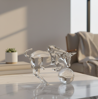Miniature en verre personnalisable, artisanale, soufflée à la main, thème animaux et oiseaux, figurine décorative pour jardin, Journée de la Terre