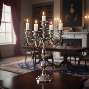 Vente en gros de candélabres et de bougeoirs décoratifs pour la maison, en nickel plaqué, nouveau design, candélabre carré fait à la main pour les mariages - Product Image 4