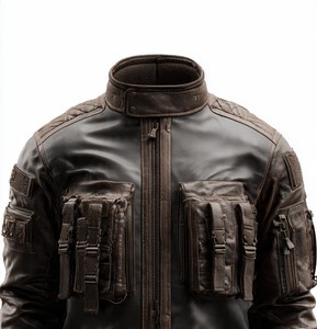 TACTICAL LEATHER <b>JACKET</b> FOR MEN - Product Image 2