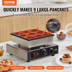Macchina Elettrica Commerciale per Pancake Olandesi 9 Pezzi, Diametro 76mm, Macchina per Dorayaki 850W, Piastra Antiaderente in Acciaio Inox per Poffertjes - Product Image 2