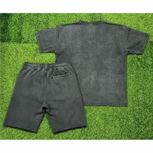 Ensemble T-shirt et short en coton 100% à séchage rapide, imprimé, tricoté, décontracté, style vintage, printemps |   Vêtements doux et confortables en deux pièces |   Personnalisé - Product Image 2