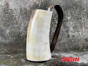 Jarra de Cerveza de Cuerno de Búfalo, Diseño Clásico de Lujo, Apta para Lavavajillas, Personalizable, para Uso en el Hogar, Restaurantes y Fiestas, Artesanía de la India - Product Image 3