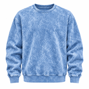 Sweat-shirt homme épais à épaules tombantes, 2 pièces, 100% coton, délavé à l'acide, avec logo imprimé en relief 3D personnalisé, Nouveauté Hiver 2026 - Product Image 2