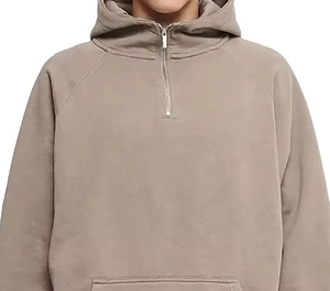 Sweat à capuche zippé pour homme, 100% coton molletonné, coupe ample, hiver, logo personnalisé - Product Image 2