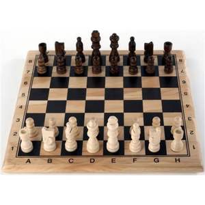 Jeu d'échecs en bois de pin massif de haute qualité, élégant, sculpté à la main, grand jeu de société en bois, jeu d'échecs pliable pour cadeaux et tournois - Product Image 1