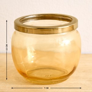 Portavelas Decorativo de Cristal Dorado Transparente Hecho a Mano y Ecológico para Velas de Té, Decoración para Mesa de Navidad, Pascua y Hogar - Product Image 3