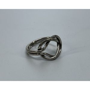 Anillo para Servilletas de Aluminio Plateado Moderno, Nuevo Diseño en Stock, Elegante Accesorio de Mesa, Decoración para Mesa de Comedor, Porta Servilletas para Bodas y Fiestas - Product Image 2