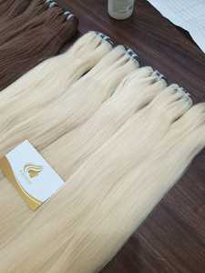 100% réel vietnamien cuticule aligné vague Style Extensions de cheveux humains couleur claire en vrac matière première génie trame Extension Bundle - Product Image 6