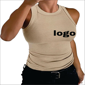Custom Gym Ribbed Cotton tank <b>Top</b> Women's Sleeveless T-shirt High Quality Summer Plain Slim Fit tank <b>Tops</b> - Product Image 4