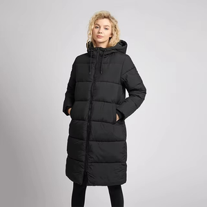 Top And High Quality Women’s Long Puffer Jacket Water-Resistant Polyester Fill Warm Hooded Jacket - Product Image 3