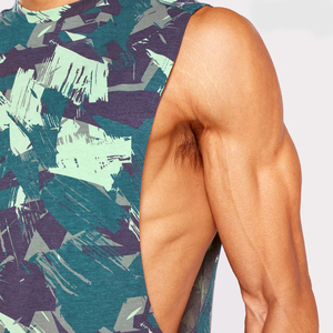 เสื้อกล้ามออกกำลังกาย OEM ผลิตตามสั่งสำหรับผู้ชาย เสื้อผ้าออกกำลังกาย เสื้อกล้ามผู้ชายระบายอากาศได้ดี - Product Image 5