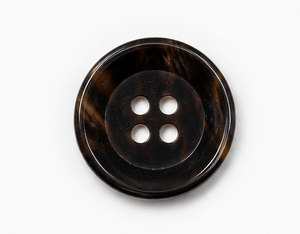 Boutons de couture ronds en corne de buffle naturelle de luxe, polis à la main, faits à la main, à 4 trous, pour manteaux, vestes, blazers, vêtements - Product Image 1