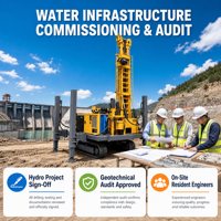 Foreuse hydraulique sur chenilles pour puits d'eau de 330 m à utilisation facile