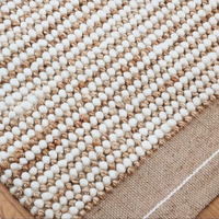 Tapis artisanal en laine et jute, abstrait, moderne, écologique, adapté aux animaux domestiques, rustique, style ferme, antidérapant, antibactérien, couleurs personnalisables, à poils ras