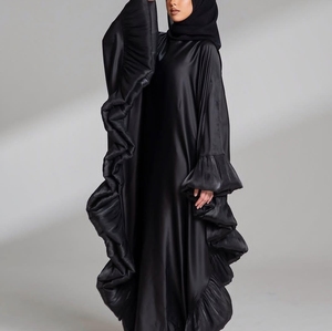 Maxi Kaftan Abaya de Verano para Mujer, Estilo Dubai, Bordado a Mano, Ropa Islámica Vintage, Material de Poliéster - Product Image 4