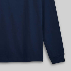 Camiseta de manga larga de color sólido, diseño casual y elegante para uso en exteriores, colección de verano para hombre, material suave con logotipo personalizado. - Product Image 4