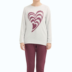 Sudadera de Invierno para Mujer, Nueva Moda 2026, Informal, Manga Larga, Cuello Redondo, Transpirable, de Algodón y Felpa, con Estampado Ecológico - Product Image 1