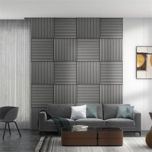 4 Pannelli Acustici in Legno 60x60 cm per Pareti di Casa e Ufficio - Product Image 6