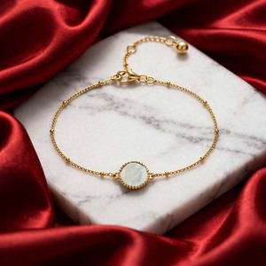 Pulsera Ajustable de Piedra Lunar, Cadena de Cuentas con Gemas Facetadas Redondas, Brazalete Hecho a Mano, Joyería Delicada, Regalo para Enamorados - Product Image 6