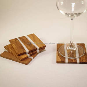 Wooden coaster <b>set</b> for <b>dining</b> <b>table</b> decoration <b>rustic</b> farmhouse style durable wood drink coaster for home and office use - Product Image 6