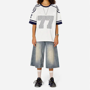 Camiseta de Fútbol Americano de Malla Oversize Personalizada de Alta Calidad, Estampado Unisex Estilo Urbano, Top Deportivo Transpirable, OEM al por Mayor para Compradores de EE. UU. - Product Image 2