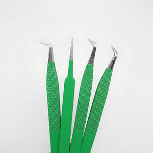 Pinces à extensions de cils personnalisées, outils professionnels pour les artistes en cils aux États-Unis, couleur bleu ciel, fabrication artisanale OEM, outils de beauté. - Product Image 5