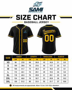 Camiseta Deportiva SAMI ENTERPRISES para Hombre, Negra, Estilo Béisbol, Manga Corta, con Botones, Malla Sublimada, Absorbe la Humedad - Product Image 5